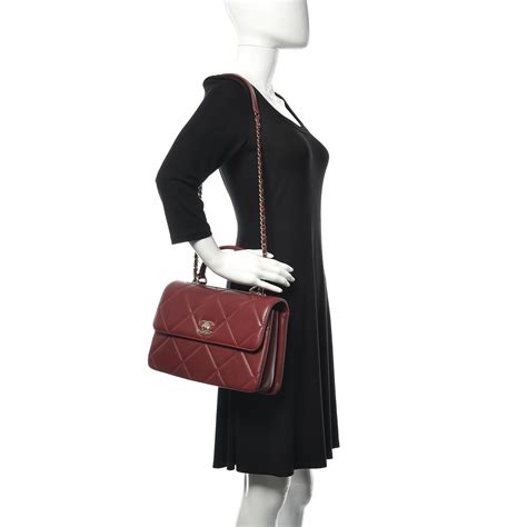 chanel burgundy handbag|burgundy lambskin flap bag.